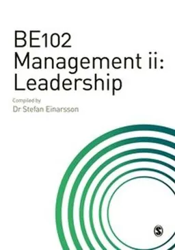 BE102 Management ii: Leadership; Stefan Einarsson; 2021