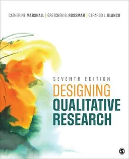 Designing Qualitative Research; Catherine Marshall, Gretchen B Rossman, Gerardo Blanco; 2021