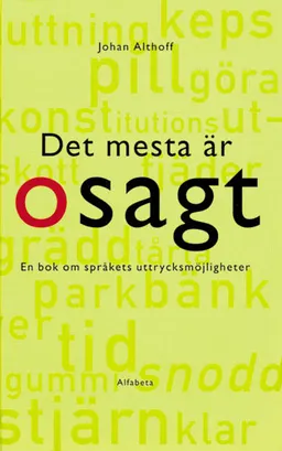 Det mesta är osagt. En bok om språkets uttrycksmöjligheter; Johan Althoff; 1999