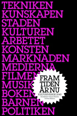 Framtiden är nu : Kultursverige 2040; Sven-Eric Liedman, Rasmus Fleischer, Evelina Wahlqvist, Jan Åman, Daniel Johansson, Nicklas Lundblad, Emma Stenström, Lars Åberg, Bo Rothstein, Vanja Hermele, Lars Melin, Rudolf Antoni, Anders Rydell, Hynek Pallas, Owe Ronström, Ann Steiner, Annina Rabe, Bo Nilsson; 2010