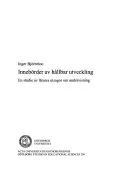 Innebörder av hållbar utveckling; Inger Björneloo; 2007