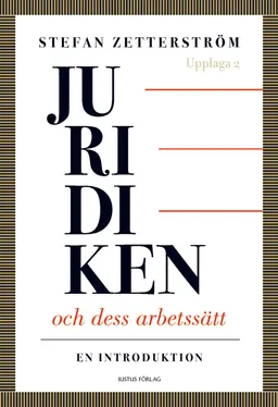 Juridiken och dess arbetssätt : en introduktion; Stefan Zetterström; 2012