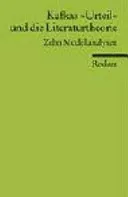 Kafkas 'Urteil' und die Literaturtheorie; Oliver Jahraus; 2002