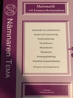 Matematik - ett kommunikationsämne; Ronny Ahlström; 1996