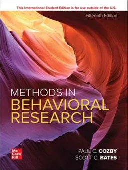 Methods in Behavioral Research ISE; Paul Cozby; 2023