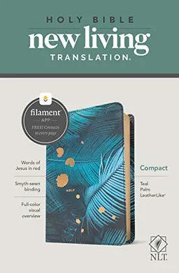 NLT Compact Bible, Filament Enabled Edition, Teal Palm; Tyndale; 2021