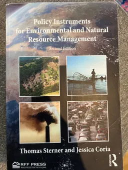 Policy instruments for environmental and natural resource management; Thomas Sterner; 2012