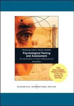 Psychological Testing and Assessment ; Cohen; 2010