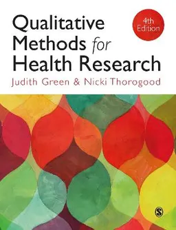 Qualitative methods for health research; Nicki Thorogood; 2018