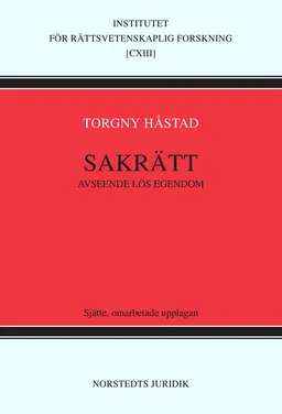 Sakrätt avseende lös egendom; Torgny Håstad; 1996