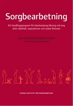 Sorgbearbetning : ett handlingsprogram för känslomässig läkning vid sorg efter dödsfall, separationer och andra förluster; Russell Friedman, John W. James; 2003