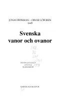 Svenska vanor och ovanor; Jonas Frykman, Orvar Löfgren; 1991