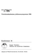 1786 : Vitterhetsakademiens jubileumssymposium 1986; Stig Strömholm, Sten Carlsson, Carl Fehrman, Örjan Lindberger, Inge Jonsson, Per Wästberg, Brita Malmer, Berta Stjernquist, Stig Fogelmarck; 1988