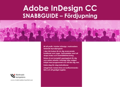 Adobe InDesign CC  snabbguide - fördjupning; Jeanette Sténson Hallgren; 2022