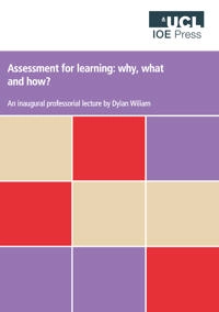 Assessment for learning; Dylan Wiliam; 2009