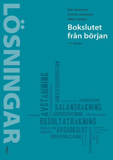 Bokslutet från början Lösningar; Niklas Sandell; 2025