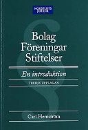 Bolag - föreningar - stiftelser; Carl Hemström; 2000