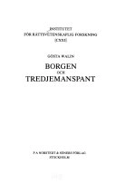 Borgen och tredjemanspant; Gösta Walin; 1984