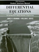 Differential Equations: An Introduction to Modern Methods and Applications,; James R. Brannan, William E. Boyce; 2007