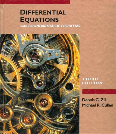 Differential Equations with Boundary-value ProblemsContemporary Issues in Crime and JusticeThe Prindle, Weber & Schmidt series in mathematics; Dennis G. Zill, Michael R. Cullen; 1993