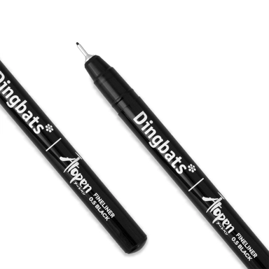 Dingbats* Atopen Fineliner - 0.5mm Black; Dingbats* Notebooks; 2021