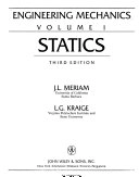 Engineering Mechanics - Statics; James L. Meriam, L. Glenn Kraige; 1993