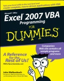 Excel 2007 VBA Programming For Dummies; John Walkenbach; 2007