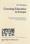 Greening Education in Europe; Per Wickenberg; 2000