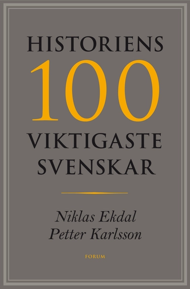 Historiens 100 viktigaste svenskar; Niklas Ekdal, Petter Karlsson; 2009