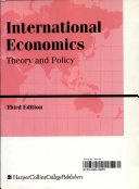 International Economics; Paul R. Krugman, Maurice Obstfeld; 1991