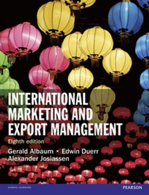 International marketing and export management; Gerald Albaum; 2016