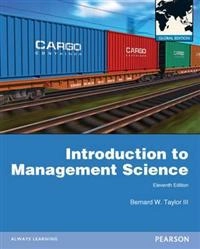 Introduction to Management Science; Bernard Taylor; 2012