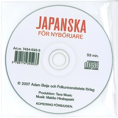 Japanska för nybörjare cd audio; Adam Beije; 2007