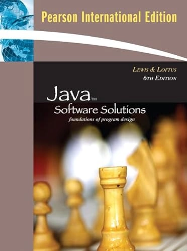 Java Software Solutions; Lewis; 2008