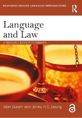 Language and law : a resource book for students; Alan Durant; 2016