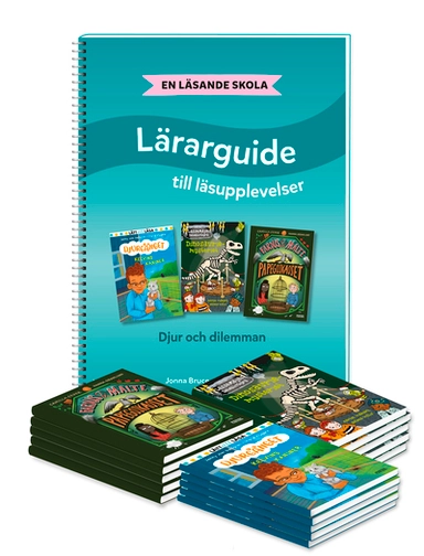 Läsupplevelsepaket Djur och dilemman; Jonna Bruce, Tarja Alatalo, Jenny Alm Dahlgren, Martin Widmark, Camilla Ceder; 2024