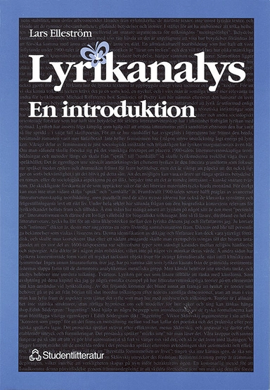 Lyrikanalys - en introduktion; Lars Elleström, Claes-Göran Holmberg; 1999