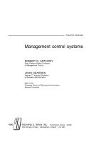 Management control systems; Robert N. Anthony; 1984