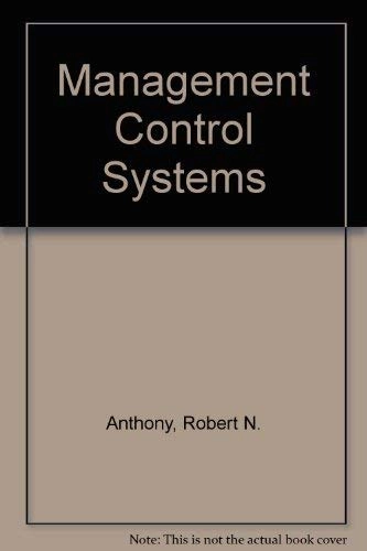 Management control systems; Robert N. Anthony; 1991