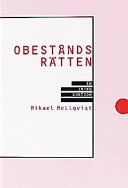 Obeståndsrätten : en introduktion; Mikael Mellqvist; 1997