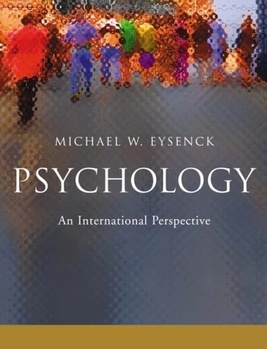 Psychology : an international perspective; Michael W. Eysenck; 2004