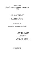 Rättegång - Häfte 2; Henrik Edelstam, Per Olof Ekelöf, Mikael Pauli; 1985