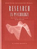 Research in Psychology: Methods and Design, Study Guide; C. James Goodwin; 2001