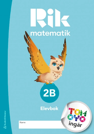 Rik matematik 2B Elevpaket Tryckt bok + Digital elevlicens 12 mån; Andreas Ryve, Manuel Tenser, Patrik Gustafsson, Hillevi Gavel, Fredrik Blomqvist, Jannika Lindvall; 2024