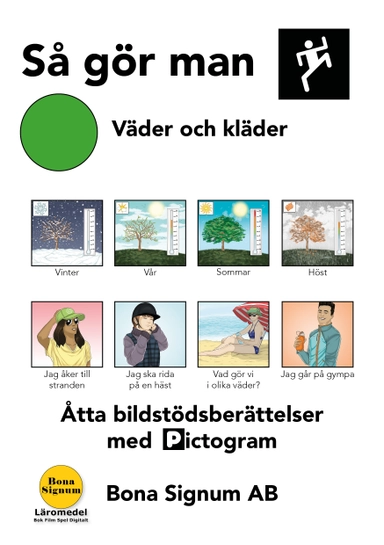 Så gör man, tema väder och kläder, en bok med pictogram; Ann Gomér; 2021