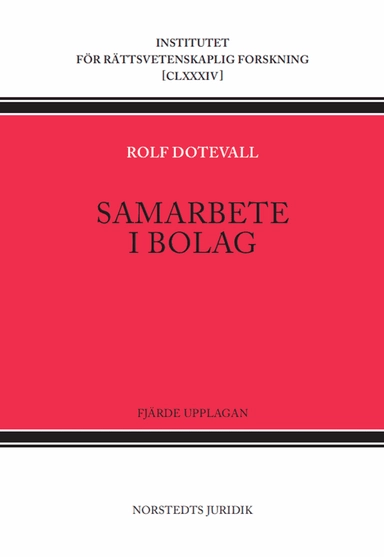 Samarbete i bolag : om personbolag; Rolf Dotevall; 2025