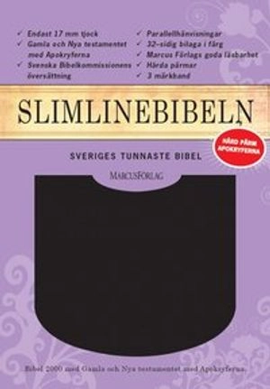 Slimline Bibeln svart cabraskinn med apokryferna; Svenska Bibelkommissionen; 2007