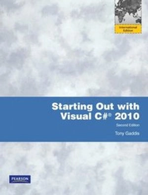 Starting Out with Visual C# 2010 2nd Edition Pearson International Edition Book/DVD Package; Tony Gaddis; 2011