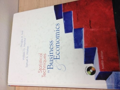 Statistical techniques in business and economics; Douglas A. Lind; 2005