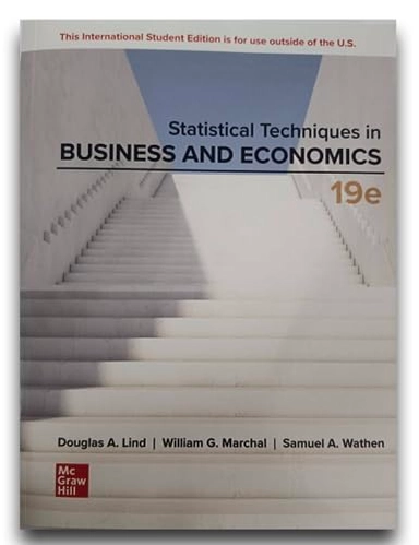 Statistical Techniques in Business and Economics ISE; Douglas Lind; 2023